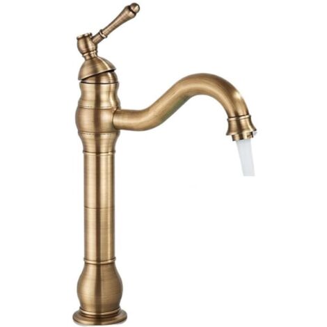 Grifo monomando para lavabo con giro de 360°, grifo de baño, grifo monomando para agua caliente y fría. (1/4)