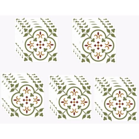 Juego de 25 pegatinas impermeables para baldosas de suelo de 20 cm, pegatinas de pared gruesas, adecuadas para la renovación de suelos. (1/5)