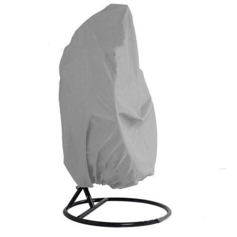 Hängesessel-Abdeckung, 210D Oxford-Gewebe, Outdoor-Hängesessel-Abdeckung, winddicht, UV-beständig, wasserdichter Schutz für hängende Eier-Abdeckung, 115 x 190 cm, Grau