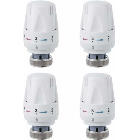 Heizkörperkopf, 4 Stück Heizkörperventilkopf, M30 x 1,5 Thermostat-Heizkörperventil, Badezimmer-WC-Waschbecken-Thermostatkopf (1/5)