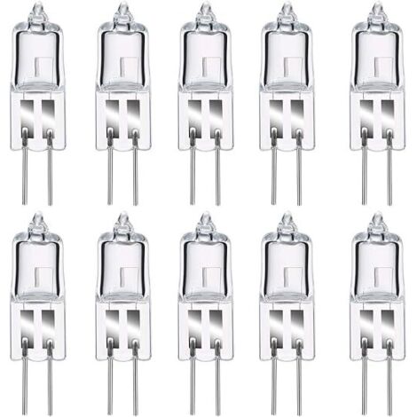 Set mit 8 G4-Halogenlampen, warmweiße G4-Glühbirne 12 V, 20 W, 2800 K, 240 lm, dimmbar, G4-Halogenlampe, transparente Kapsellampe für Puck-Licht, Kronleuchter – kein Flackern, AAFGVC