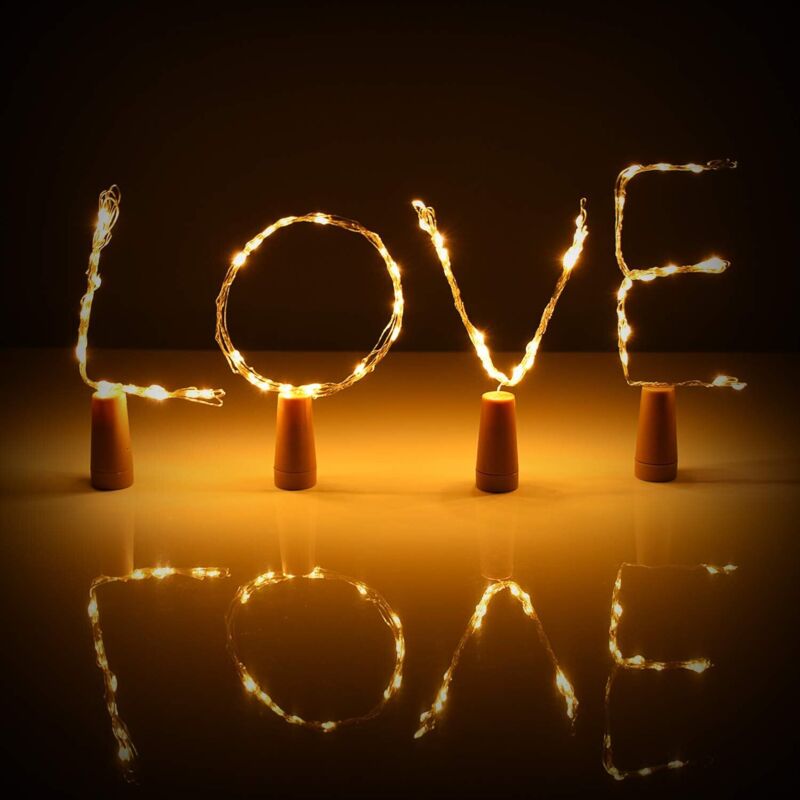 Luci Per Bottiglia 6 Pezzi 2m 20 LED Lampada Bottiglia Luci LED - Foto 6