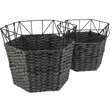 Trade Shop - Cesto Contenitore Porta Biancheria Bucato Con Manici In Tessuto Bagno 10020 | Leroy