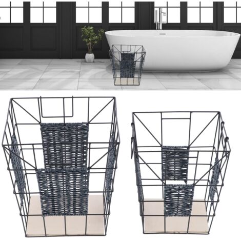 KESOTO Cesto Porta Carta Igienica In PP Rattan – Design 27x34 Cm, Vano Organizer Per Snack E Biancheria