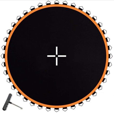 Telo per trampolino, compatibile con telaio da 2,4 m (8 piedi) e dotato di 48 molle da 14 cm, rinforzato, resistente ai raggi UV e con gancio a molla.