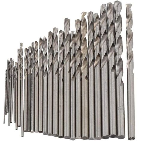 Punte per trapano a mano, modello di mandrino di precisione fai da te, mini punte per trapano a spirale con 25 micro punte da trapano da 0,5 mm a 3,0 mm (nere) (1/4)