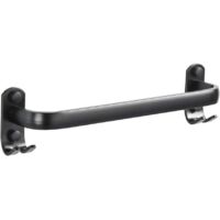 Portasciugamani per bagno - Porta strofinacci da cucina montato a parete - Nero - 40 cm,Ugreat