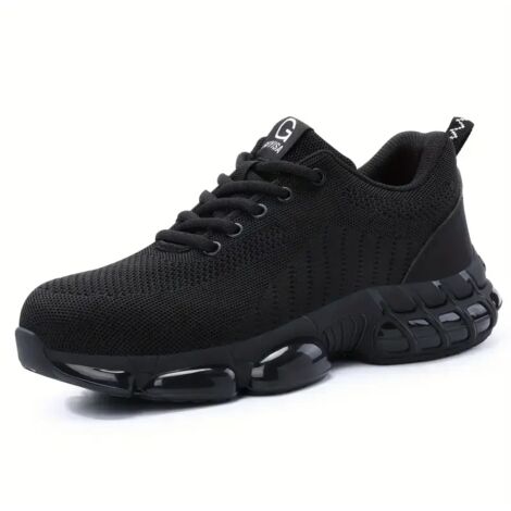 Zapatos de seguridad con punta de acero para hombre, zapatos de trabajo antipinchazos, industriales y de construcción -46 (1/5)