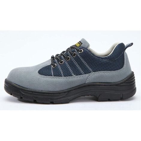 Zapatillas de Seguridad para Hombre y Mujer con Puntera de Acero, Ligeras, Transpirables y Antideslizantes (Color: Gris)-44 (1/5)