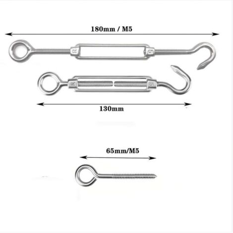 Uxcell Ganchos De Ojo De Tornillo De 1.6 Pulgadas