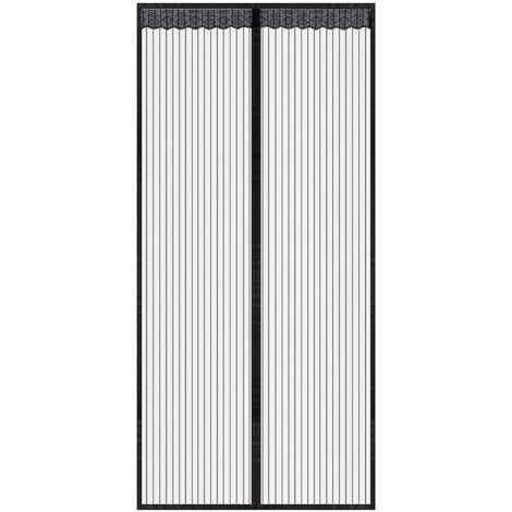 Cortina magnética negra para puerta, 120x210 CM, para puertas y ventanas, antimosquitos y moscas (1/5)