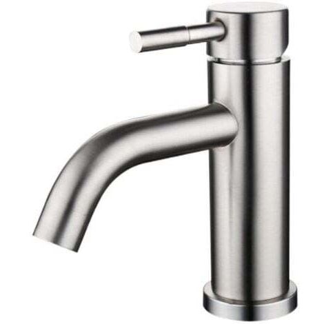 Grifo para lavabo, Grifo monomando para lavabo de acero inoxidable cepillado mate, AAFGVC (1/5)