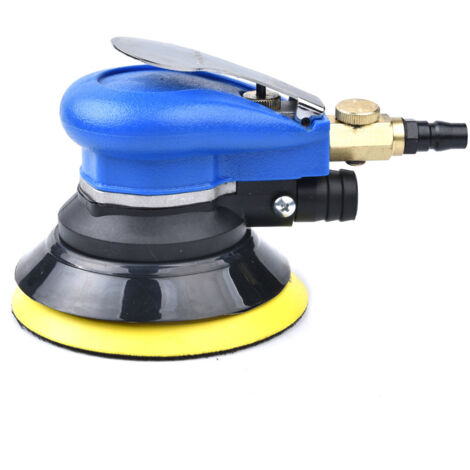 Lijadora neumática de aire, lijadora neumática de 5 pulgadas y 10000 RPM, máquina pulidora de cera, recolección de polvo para el cuidado de la pintura del automóvil, carpintería, azul, AAFGVC (1/5)