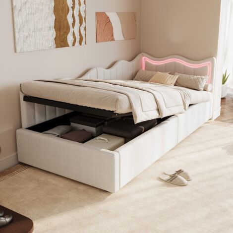 Lit Enfant Simon 90X200 Cm - 1 Sommier Et Tiroir Inclus