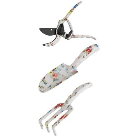 Ensemble d'outils de jardinage 3 pièces, avec bêche à fleurs, râteau à main, cisailles de jardinage, ensemble de jardinage, outils de jardin (1/5)