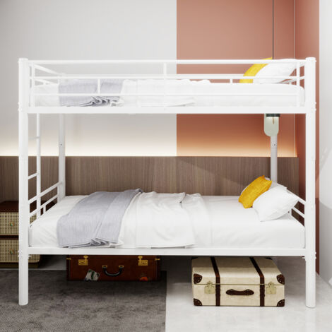 Eifson – Lit superposé 90x190 cm en métal haute résistance – Transformable en 2 lits simples – Escalier antidérapant et garde-corps – Charge max 200 kg