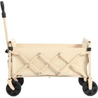 Eifson – Chariot de jardin pliable 66x41x44,5 cm – 4 roues tout-terrain – Tissu Oxford 600D – Poignée télescopique réglable – Capacité 70L