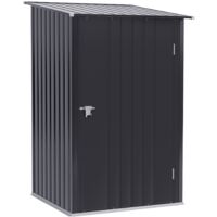 Armoire de jardin 100x103x160, abri de jardin 0,92 m², avec étagères, acier galvanisé, abri de jardin - gris