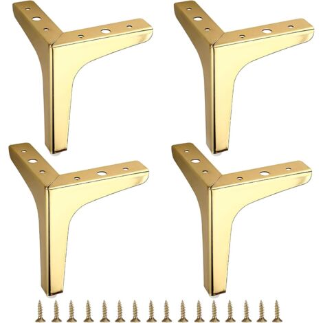 CCYKXA Metall-Sofabeine, 15 cm, 4 Stück, moderne Möbelbeine, Sofa-Möbel-Erhöhungsfüße, DIY-Möbel-Ersatzbeine für TV-Schrank, Ottomane, Couch, Schrank, Gloden (1/5)