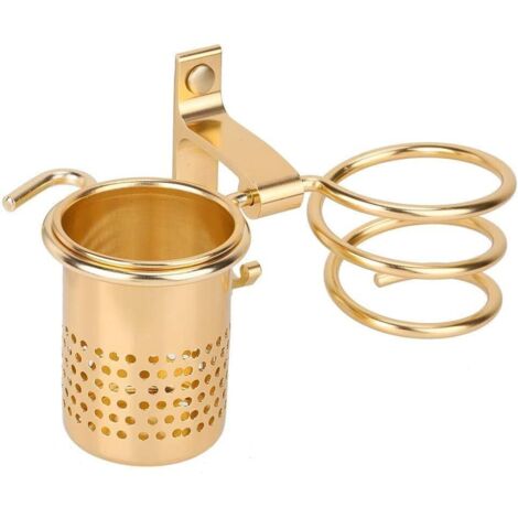 CCYKXA (Gold). Badezimmer-Zubehör-Haartrockner-Halter, Wandhalterung, Mehrzweck-Organizer (1/5)