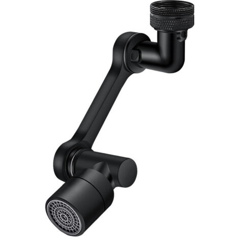 CCYKXA Wasserhahn, Wasserhahnverlängerung, Küchenarmatur-Adapter, Küchenarmatur-Verlängerung, 1080 Grad schwenkbarer Multifunktionshahn, Wasserhahnverlängerung (schwarz) (1/5)