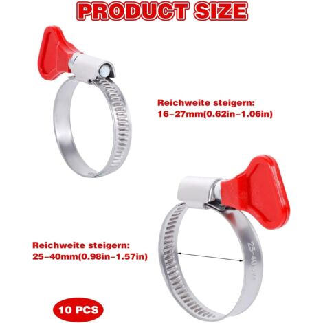 Artikel 63811027 - Schlauchschelle DIN 3017 A Typ W1 Stahl verzinkt Spannbereich 16-27mm Bandbreite 9mm