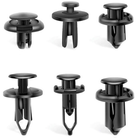 CCYKXA 120 Stück Kunststoff-Nietclips für Autos, 6 Größen von Kfz-Befestigungsclips, Universal-Kunststoffschrauben zur Befestigung von Karosserieteilen und Türen (6 mm bis 10 mm) (1/4)