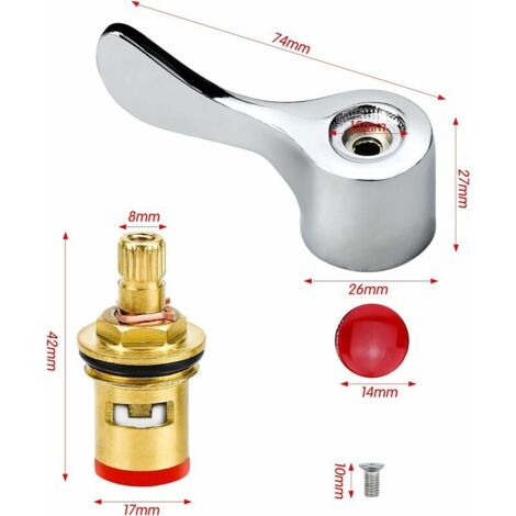 Rubinetti Da Lavabo Moderni In Ottone Cromato – Coppia Leva Caldo/Freddo Per Bagno E Cucina