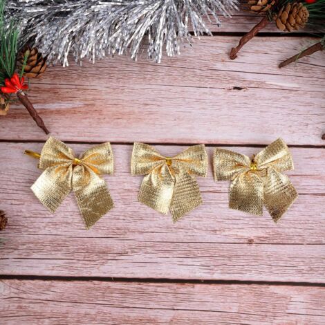 Fiocco di Natale Decorativo, 12 Pezzi di Fiocchi di Fiocco di Natale Vengono Utilizzati per Decorazione di Natale, Fiocchi di Alberi di Natale Possono Aggiungere un'atmosfera Natalizia (3 Stili