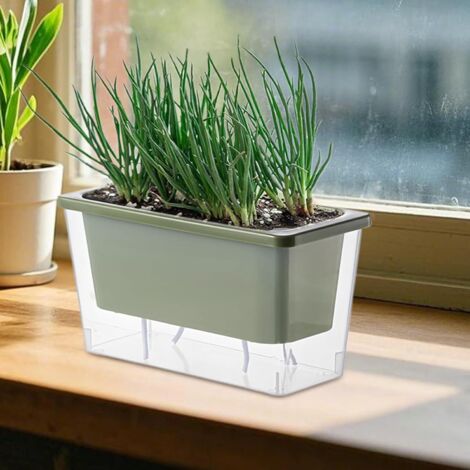 Ciotola Vaso In Plastica Con Riserva D'Acqua – Decomadeinitaly, 20x12 Cm, Colore Cotto, Made In Italy