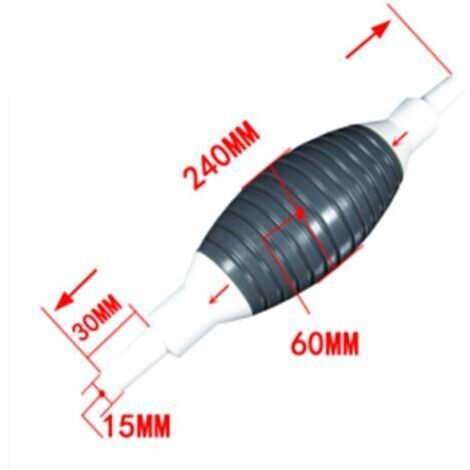 USHOP Benzinpumpe – Manuelle Handpumpe Mit 2 M Siphonschlauch (10 Mm ID) Für Benzin, Diesel, Öl, Wasser