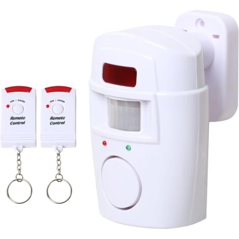 Drahtloser Bewegungserkennungsalarm für Gartenhaus – Sicherheit zu Hause – batteriebetrieben – für Sommergaragen, Wohnwagen – Alarmsystem – mit 2 x Fernbedienung (1/5)