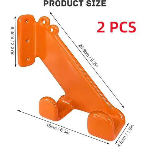 Produktbild von Zilimontt Kettensägen-Wandhalterung – Set Mit 4 Stück – Stabil, 50 Kg Tragkraft, Einfache Montage – Für Garage & Werkstatt – Schwarz, Aus Robustem Stahl