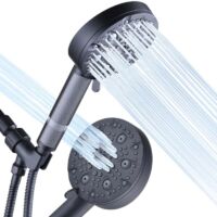 Tigrezy Duschkopf mit 10 Modi, Duschkopf für Badezimmer, Handspritzpistole, Duschkopf mit gefiltertem Wasser, Wasserschlauch im Lieferumfang enthalten