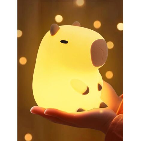 DoDo - Luce notturna a forma di anatra, in morbido silicone, dimmerabile, con controllo touch e ricaricabile, ideale per la camera dei bambini, il soggiorno, per ragazzi e ragazze