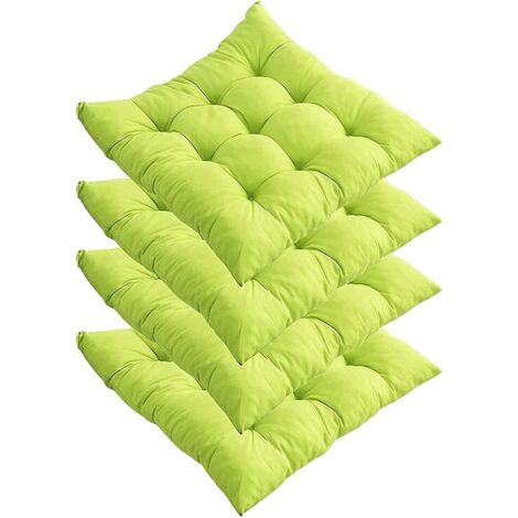PASSION Set 6 Cuscini per Sedia Cucina 40x40 – 4 Punti con Lacci – Sfoderabili con Zip – Imbottiti Alta Densità – Made in Italy – Fantasia Foglia (Marrone