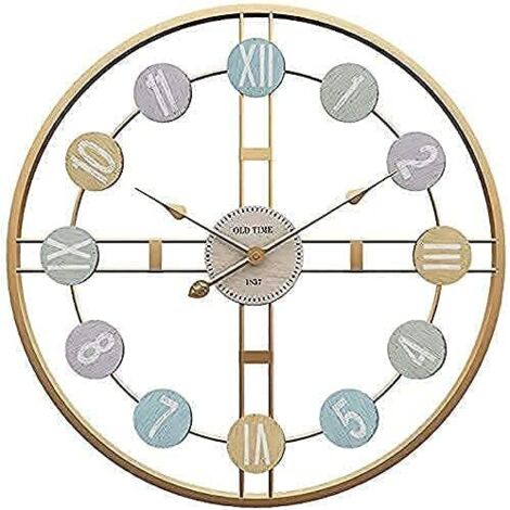 Orologio Da Parete Gigante Con Ingranaggi Dorati Orologio Da Parete Al Quarzo In Metallo Industriale Da 50 Cm Con Numeri Romani Silenzioso Per Soggiorno Bar Ristorante 86538618
