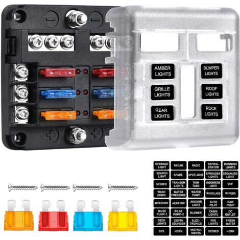 Blocco Fusibili Marino A 6 Vie, Blocco Fusibili Impermeabile Da 12 V - Foto 14