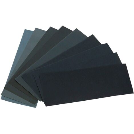24 fogli di carta vetrata assortiti, 12 grane, per levigatura di legno e metallo, carta vetrata a umido/asciutto, grane 120/150/180/240/320/400/600/800/1000/1500/2500/3000 (1/5)