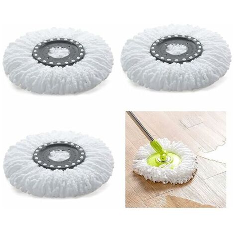 GFRED 3 Pezzi Tampone per Mop Microfibra Compatibile con Vileda Spin & Clean Mop Rotondo Panno