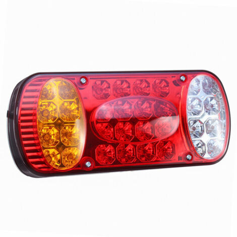 Bzocio 2 Luci LED Posteriori 12V – Rosso E Giallo, Per Rimorchio E Camion, Dimensioni 130x52x23,5 Mm