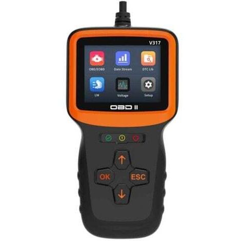 Custodia diagnostica per auto Obd2, lettore diagnostico francese Obd2 per tutti i veicoli dopo il 2000, lettore di guasti con tutte le funzionalità OBDII (1/5)