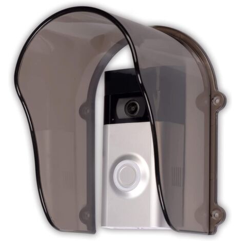 Copertura antipioggia in plastica per campanello, protezione impermeabile ad anello trasparente, supporto per controllo accessi per macchina per controllo accessi/presenze/campanello (grigio)