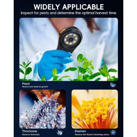 Edubini Microscopio Digitale per Bambini [Ingrandimento 1000X] - Microscopio Portatile da Tasca per Giardino, Bosco & Esperimenti - Giocattolo Microscopio per Bambini con Schermo HD Digitale [inclusa