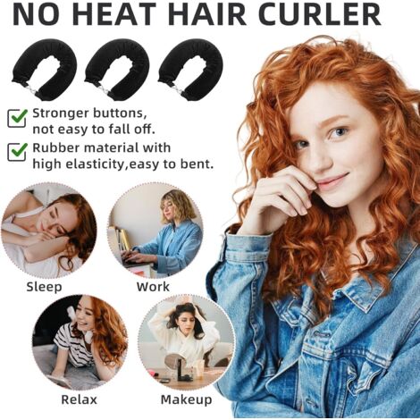 Bigodini per capelli senza calore in schiuma morbida per capelli lungh
