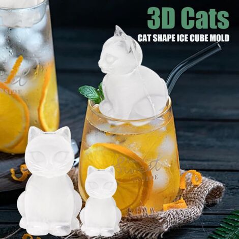 Moses. Ed, The Cat - Stampo Per Cubetti Di Ghiaccio A Forma Di Zampe E Gatti In Silicone Lavabile In Lavastoviglie Per Cubetti Di Ghiaccio Divertent 92953689