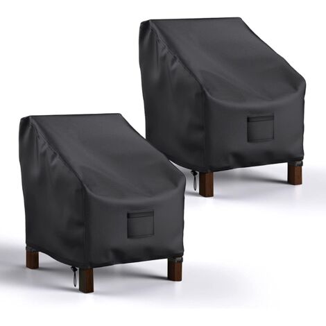 Fundas impermeables y resistentes para sillas de patio y muebles de jardín (80 cm de ancho x 94 cm de profundidad x 76 cm de alto - Paquete de 2) (1/5)