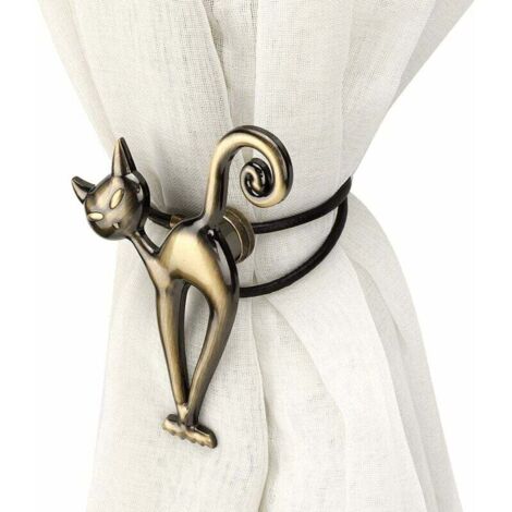 Abrazadera magnética para cortina con diseño de gato, exquisita mano de obra, para decoración del hogar, varias cortinas (Qinggu) (1/5)