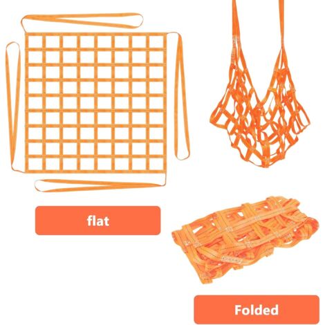 Red De Elevación De 1x1 M Con Malla 10x10 Cm - Poliéster 300 Kg De Carga - 4 Correas Reforzadas - Ideal Para Logística Y Construcción