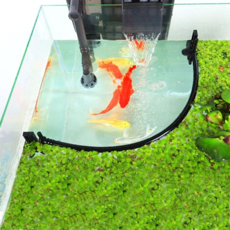 Recinto flotante para plantas de acuario, atrapa plantas flotantes de filtros y calentadores, altura ajustable con nivel de agua, adecuado para acuarios con marco o sin marco. (1/5)